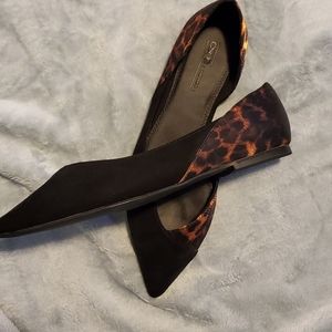 ASOS leopard and black d'Orsay flat